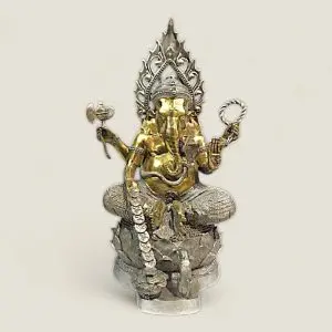 Tượng Thần Voi Ganesha (Đồng Khảm Bạc)