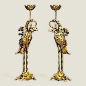 Cặp Hạc Cánh Đứng Rùa