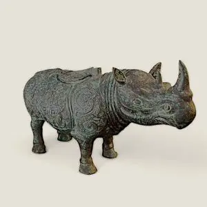 Tượng Tê Giác Đồ Đồng Cổ Phong Thủy