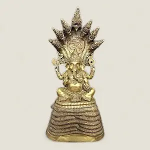 Tượng Thần Voi ngồi Rắn Naga