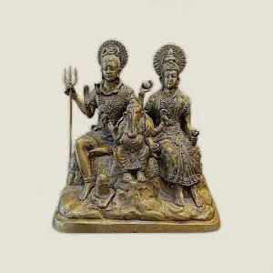 Tượng Gia Đình Thần Shiva, Parvati và Ganesha (Hindu Giáo)