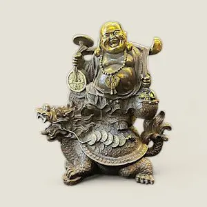 Tượng Di Lặc gánh tiền cưỡi Long Quy