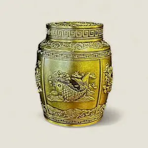 Hũ Đồng Đựng Trà Tứ Quý Phong Thủy