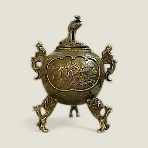 Lư xông Lân vờn cầu - Song Hạc