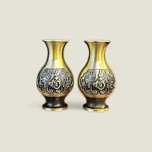 Cặp Bình tích, bình bông cá chép quần hội 