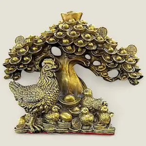 Tượng Gà Cây Tiền - Phú Quý Dồi Dào