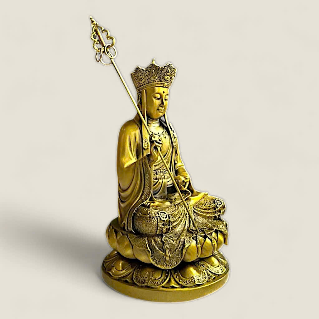 Tượng Phật Địa Tạng Vương (đồng vàng cao cấp) 5 Tượng Phật Địa Tạng Vương (đồng vàng cao cấp) - Ảnh 5