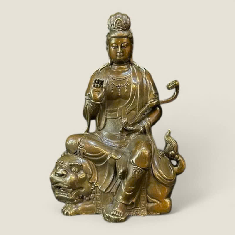 Bộ 2 tượng Văn Thù Sư Lợi, Phổ Hiền Bồ Tát 8 Bộ 2 tượng Văn Thù Sư Lợi, Phổ Hiền Bồ Tát - Ảnh 8