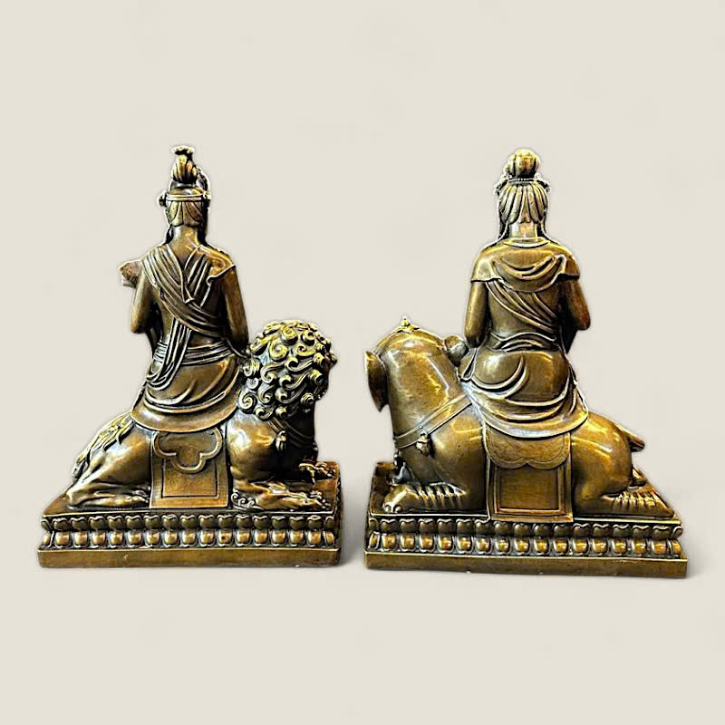 Bộ Tượng Văn Thù Sư Lợi, Phổ Hiền Bồ Tát cưỡi linh thú 7 Bộ Tượng Văn Thù Sư Lợi, Phổ Hiền Bồ Tát cưỡi linh thú - Ảnh 7