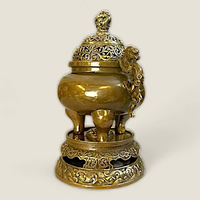 Lư xông trầm Đỉnh đồng nhất Long 4 Lư xông trầm Đỉnh đồng nhất Long - Ảnh 4