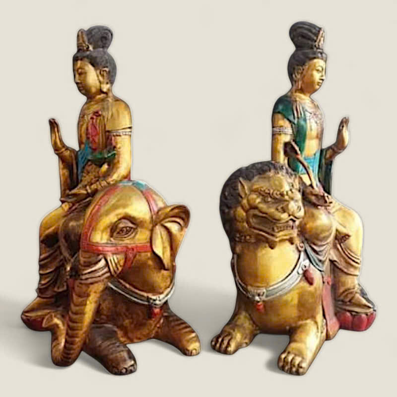 Bộ Tượng Văn Thù, Phổ Hiền Bồ Tát 4 Bộ Tượng Văn Thù, Phổ Hiền Bồ Tát - Ảnh 4