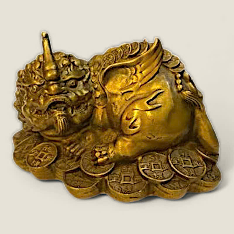 Cặp Tượng Tỳ Hưu Nằm Vàng 3 Cặp Tượng Tỳ Hưu Nằm Vàng - Ảnh 3