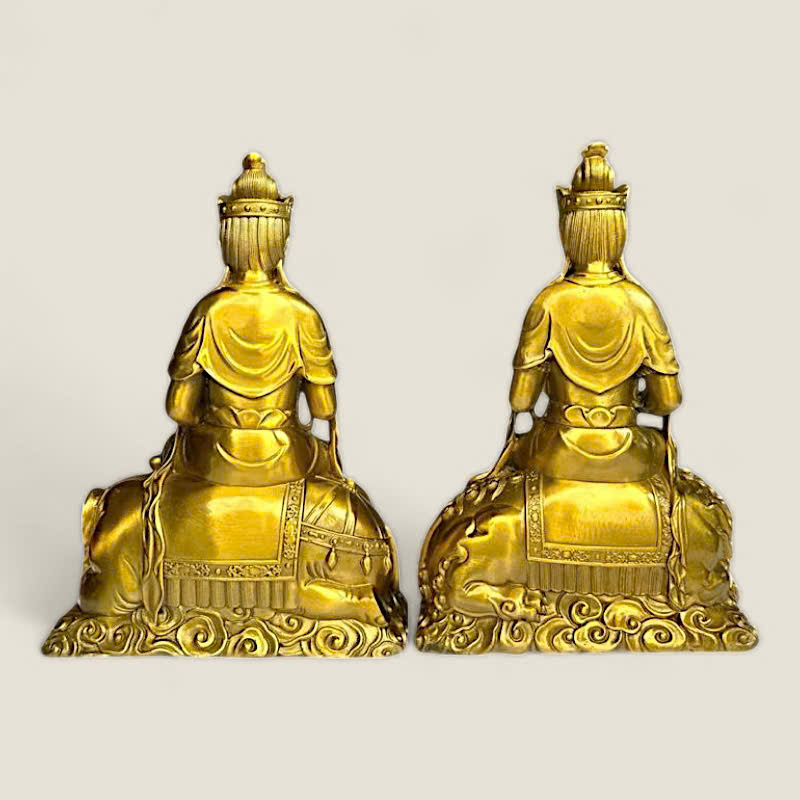 Bộ Tượng Văn Thù Sư Lợi, Phổ Hiền Bồ Tát (siêu phẩm đồng vàng) 7 Bộ Tượng Văn Thù Sư Lợi, Phổ Hiền Bồ Tát (siêu phẩm đồng vàng) - Ảnh 7