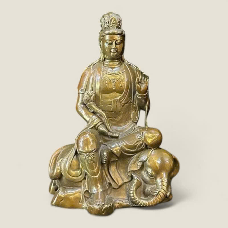 Bộ 2 tượng Văn Thù Sư Lợi, Phổ Hiền Bồ Tát 4 Bộ 2 tượng Văn Thù Sư Lợi, Phổ Hiền Bồ Tát - Ảnh 4