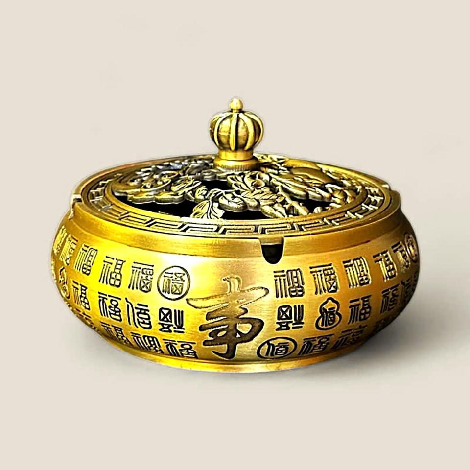 Gạt tàn lư xông trầm đồng 1 Gạt tàn lư xông trầm đồng