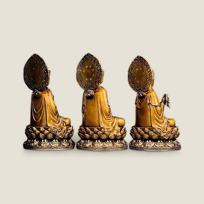 Bộ Tượng Tây Phương Tam Thánh ngồi 2 Bộ Tượng Tây Phương Tam Thánh ngồi - Ảnh 2