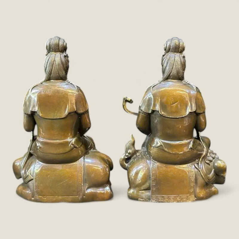 Bộ 2 tượng Văn Thù Sư Lợi, Phổ Hiền Bồ Tát 2 Bộ 2 tượng Văn Thù Sư Lợi, Phổ Hiền Bồ Tát - Ảnh 2