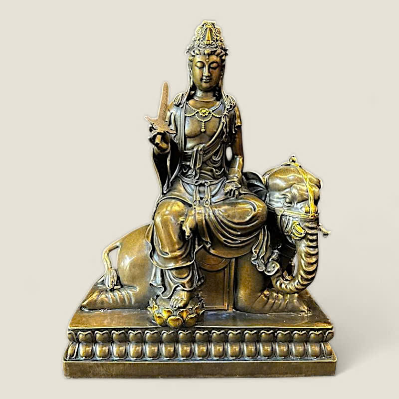 Bộ Tượng Văn Thù Sư Lợi, Phổ Hiền Bồ Tát cưỡi linh thú 5 Bộ Tượng Văn Thù Sư Lợi, Phổ Hiền Bồ Tát cưỡi linh thú - Ảnh 5