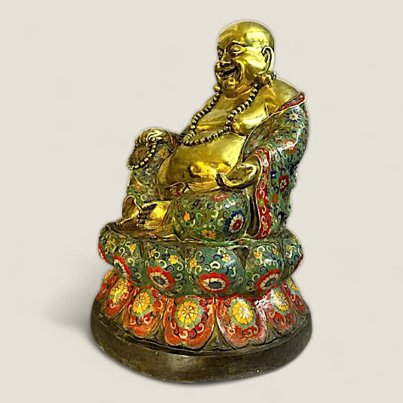 Tượng Đức Phật Di Lặc (đồng cẩn men) 4 Tượng Đức Phật Di Lặc (đồng cẩn men) - Ảnh 4