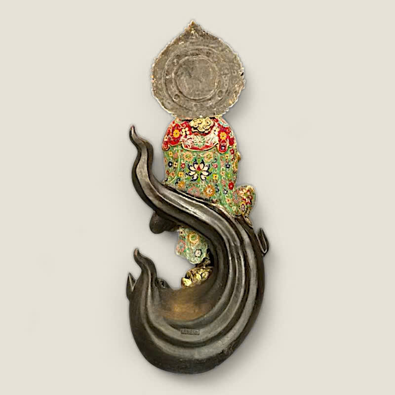 Tượng Quan Thế Âm Bồ Tát Cưỡi Sóng (đồng cẩn men) 4 Tượng Quan Thế Âm Bồ Tát Cưỡi Sóng (đồng cẩn men) - Ảnh 4