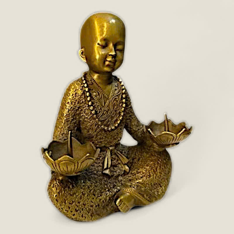 Tượng Chú Tiểu Dâng Nến 3 Tượng Chú Tiểu Dâng Nến - Ảnh 3