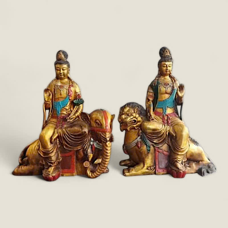 Bộ Tượng Văn Thù, Phổ Hiền Bồ Tát 1 Bộ Tượng Văn Thù, Phổ Hiền Bồ Tát