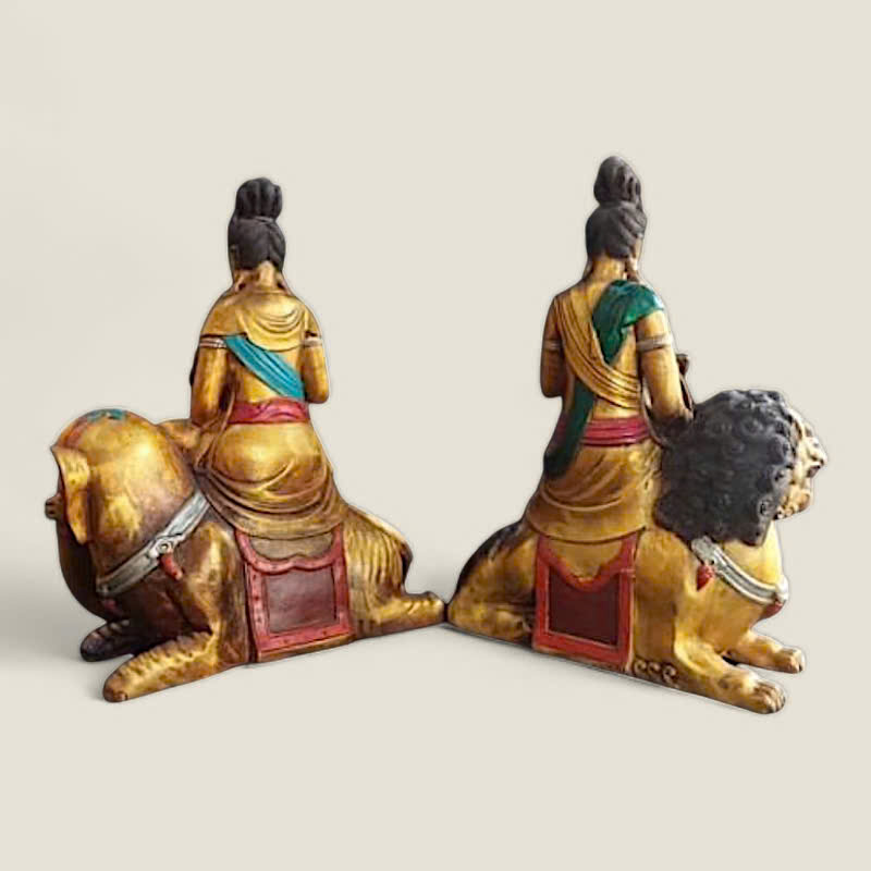 Bộ Tượng Văn Thù, Phổ Hiền Bồ Tát 2 Bộ Tượng Văn Thù, Phổ Hiền Bồ Tát - Ảnh 2