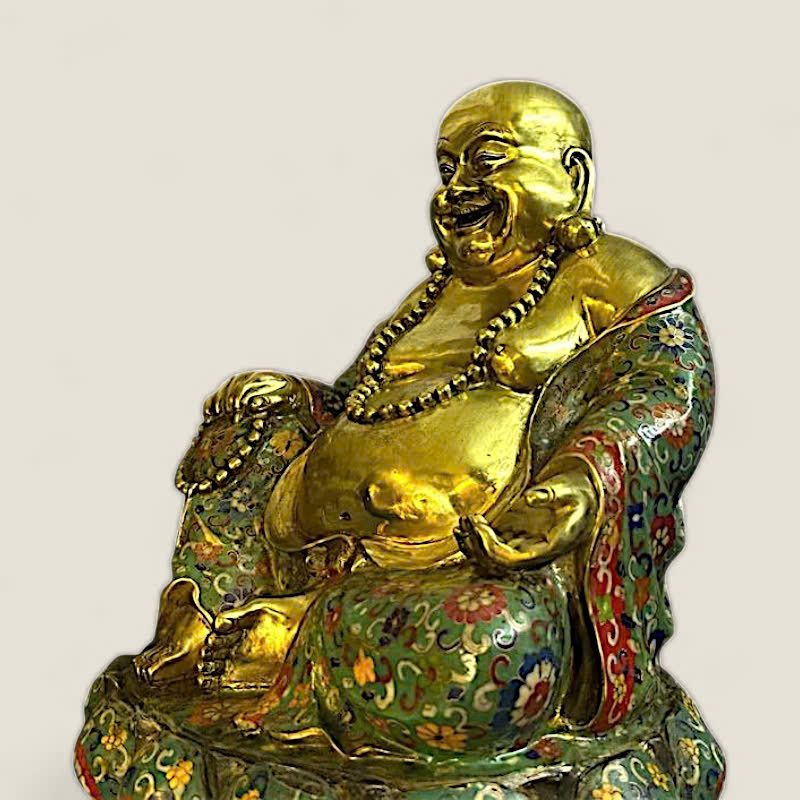 Tượng Đức Phật Di Lặc (đồng cẩn men) 3 Tượng Đức Phật Di Lặc (đồng cẩn men) - Ảnh 3