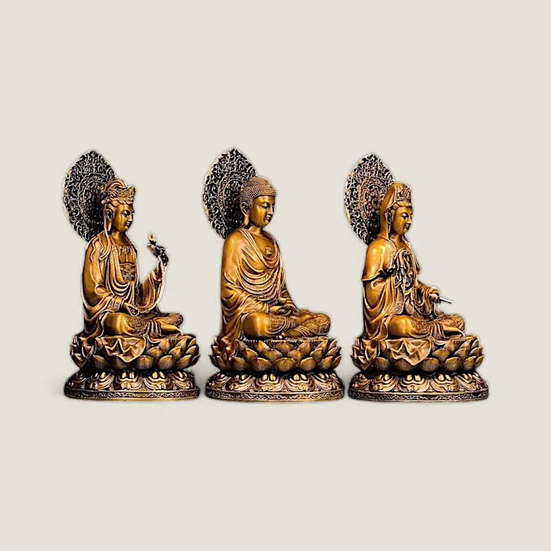 Bộ Tượng Tây Phương Tam Thánh ngồi 3 Bộ Tượng Tây Phương Tam Thánh ngồi - Ảnh 3