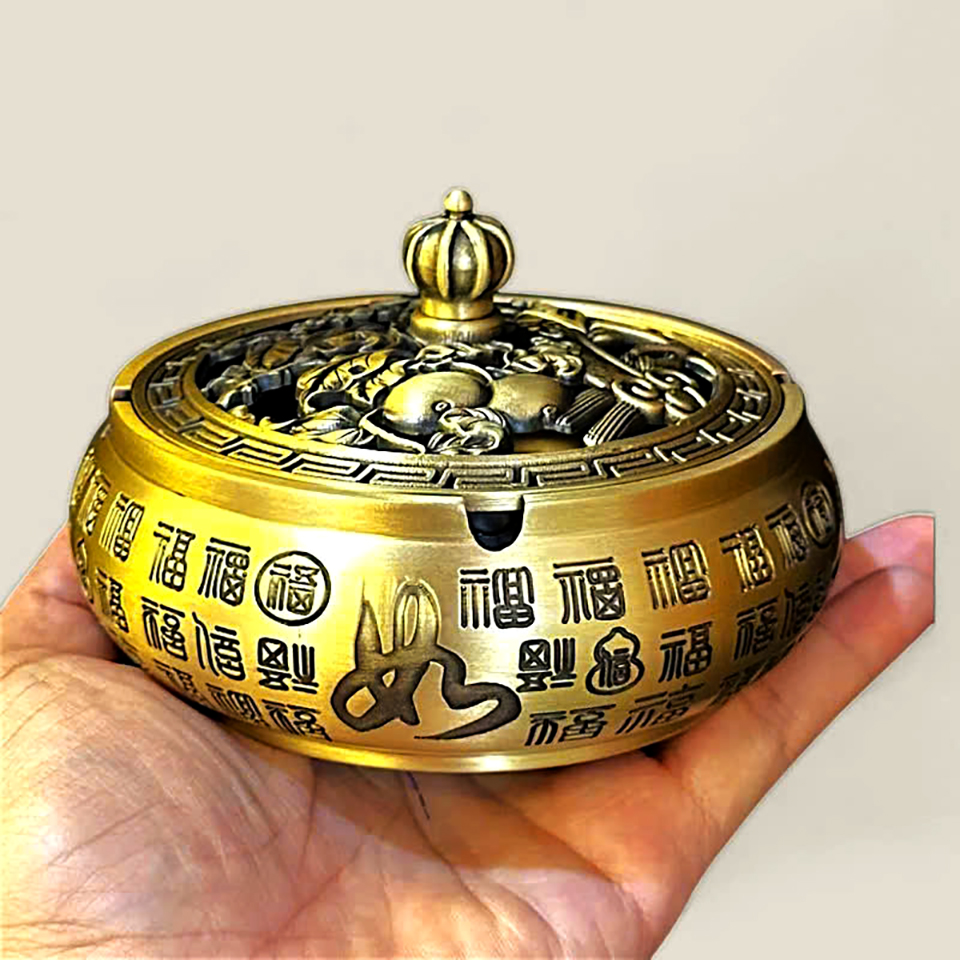 Gạt tàn lư xông trầm đồng 3 Gạt tàn lư xông trầm đồng - Ảnh 3