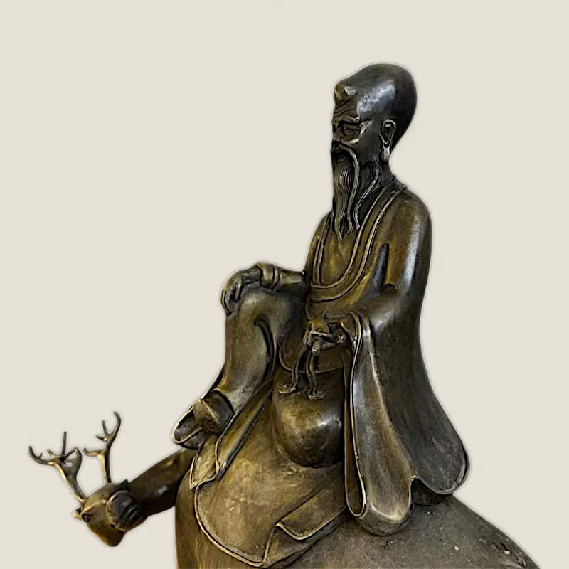 Tượng Ông Thọ Cưỡi Nai Size 60cm 2 Tượng Ông Thọ Cưỡi Nai Size 60cm - Ảnh 2