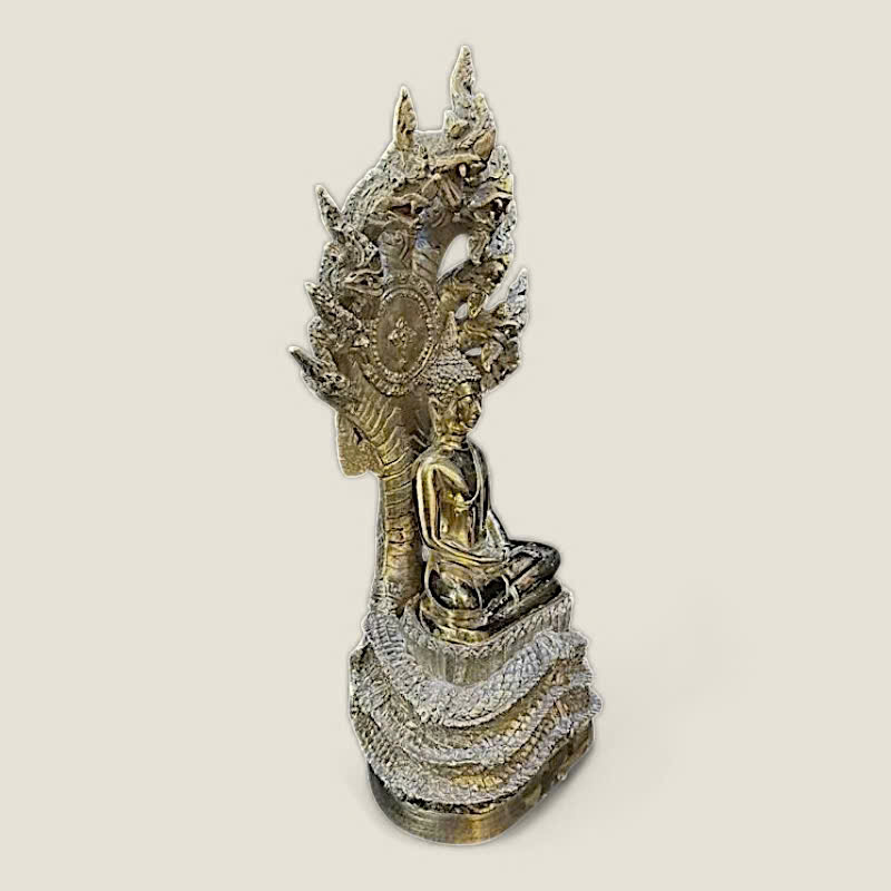 Tượng Rắn Naga che chở đức Phật (Mẫu 2, da trơn) 8 Tượng Rắn Naga che chở đức Phật (Mẫu 2, da trơn) - Ảnh 8