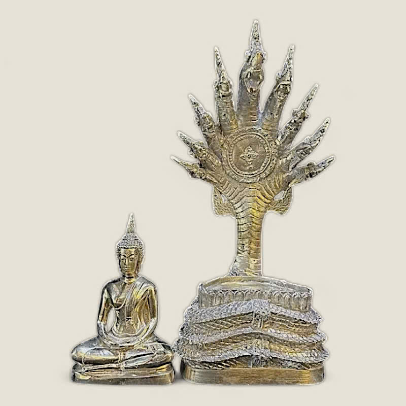 Tượng Rắn Naga che chở đức Phật (Mẫu 2, da trơn) 6 Tượng Rắn Naga che chở đức Phật (Mẫu 2, da trơn) - Ảnh 6