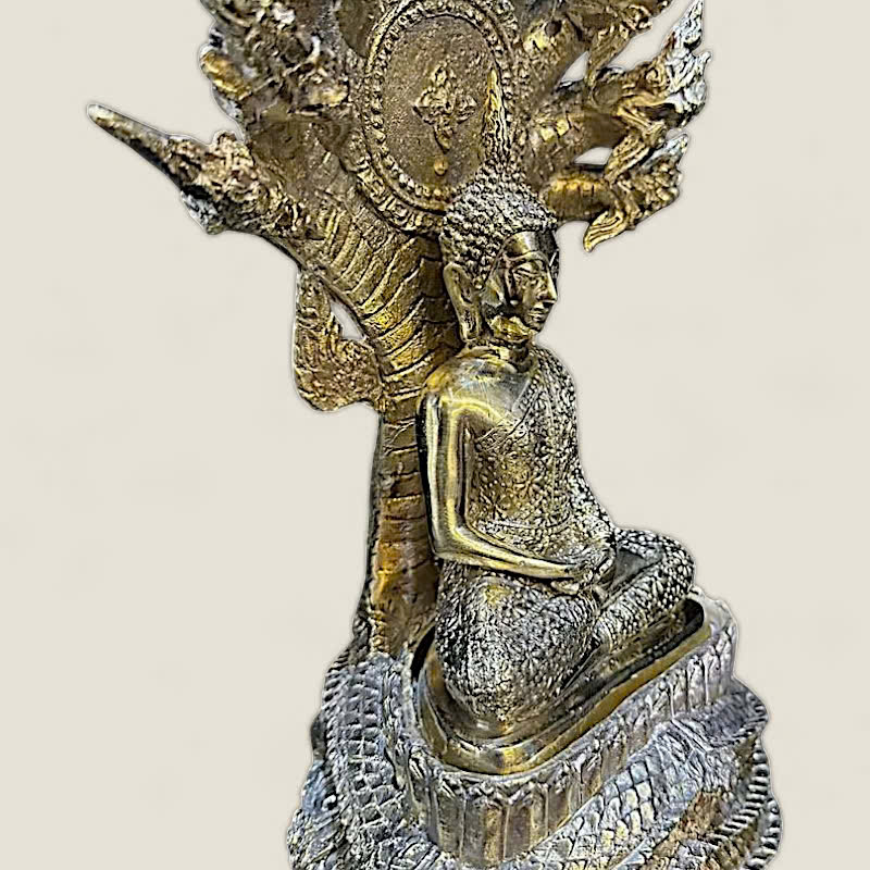 Tượng Rắn Naga che chở đức Phật (Mẫu 3, da nhám) 8 Tượng Rắn Naga che chở đức Phật (Mẫu 3, da nhám) - Ảnh 8