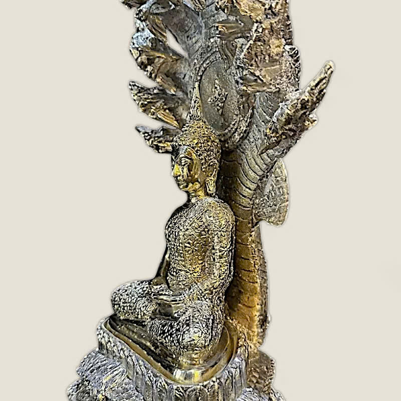 Tượng Rắn Naga che chở đức Phật (Mẫu 3, da nhám) 7 Tượng Rắn Naga che chở đức Phật (Mẫu 3, da nhám) - Ảnh 7