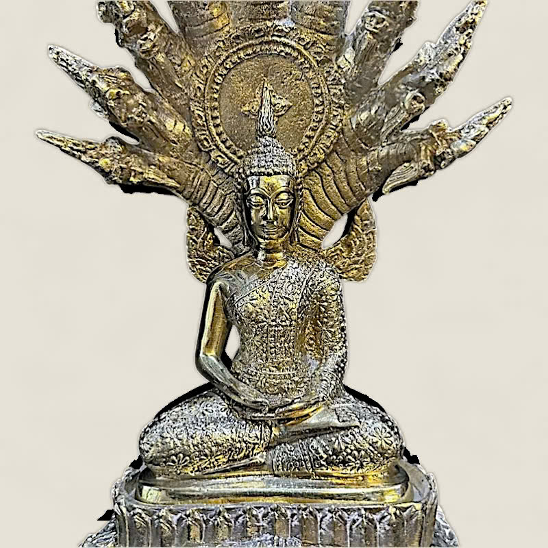 Tượng Rắn Naga che chở đức Phật (Mẫu 3, da nhám) 6 Tượng Rắn Naga che chở đức Phật (Mẫu 3, da nhám) - Ảnh 6