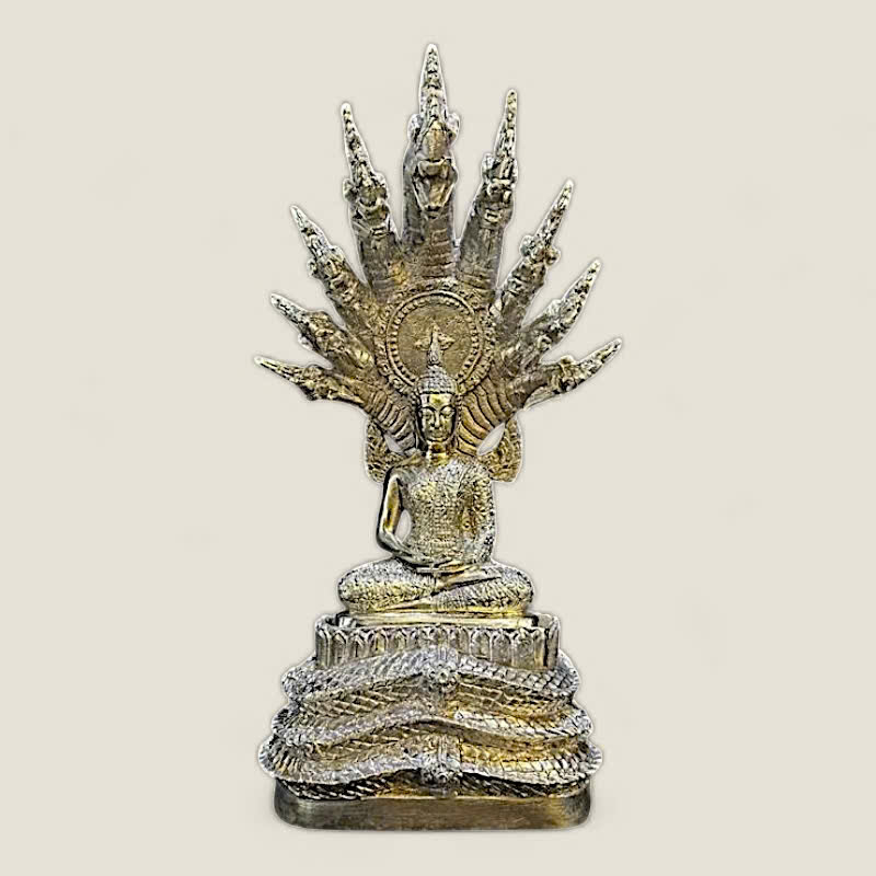 Tượng Rắn Naga che chở đức Phật (Mẫu 3, da nhám) 1 Tượng Rắn Naga che chở đức Phật (Mẫu 3, da nhám)