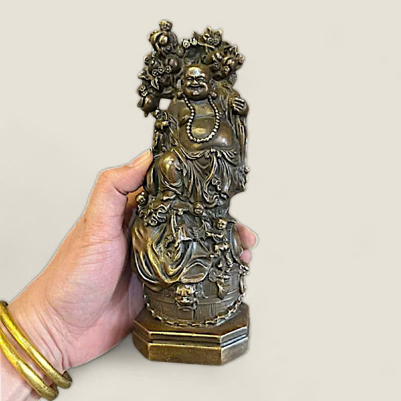 Tượng Di Lặc Ngũ Phúc vác cây tùng 6 Tượng Di Lặc Ngũ Phúc vác cây tùng - Ảnh 6