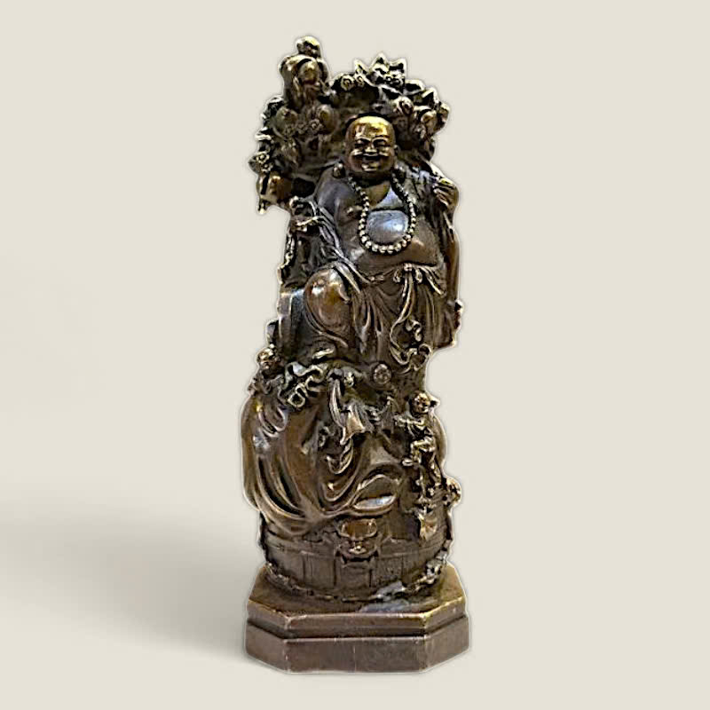 Tượng Di Lặc Ngũ Phúc vác cây tùng 1 Tượng Di Lặc Ngũ Phúc vác cây tùng