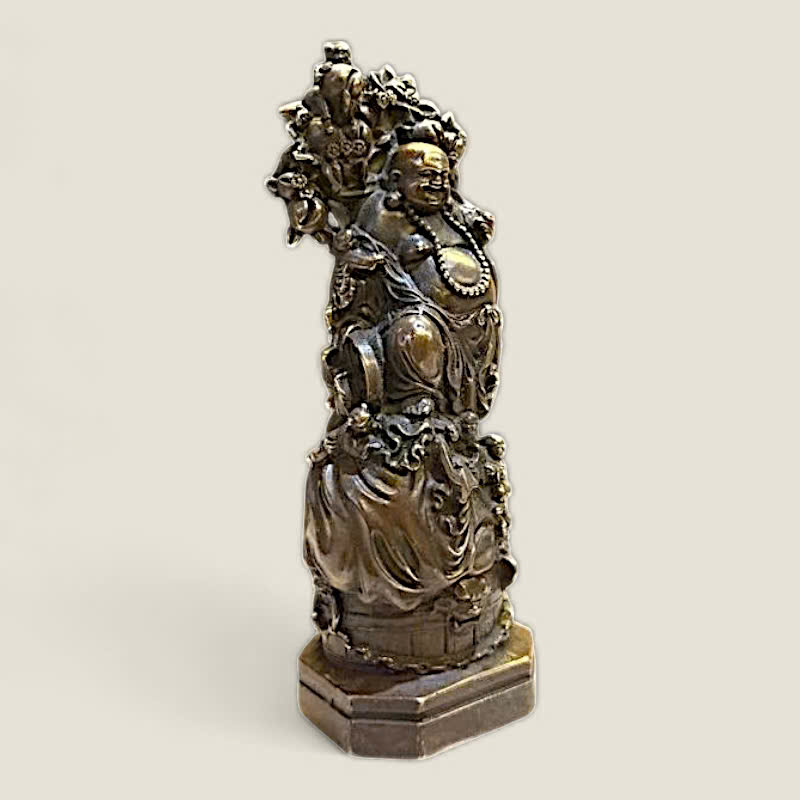 Tượng Di Lặc Ngũ Phúc vác cây tùng 3 Tượng Di Lặc Ngũ Phúc vác cây tùng - Ảnh 3