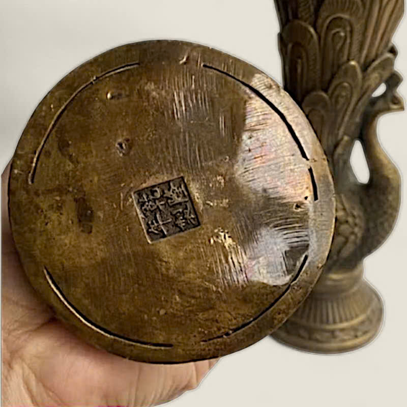 Cặp bình bông chim Công 3 Cặp bình bông chim Công - Ảnh 3