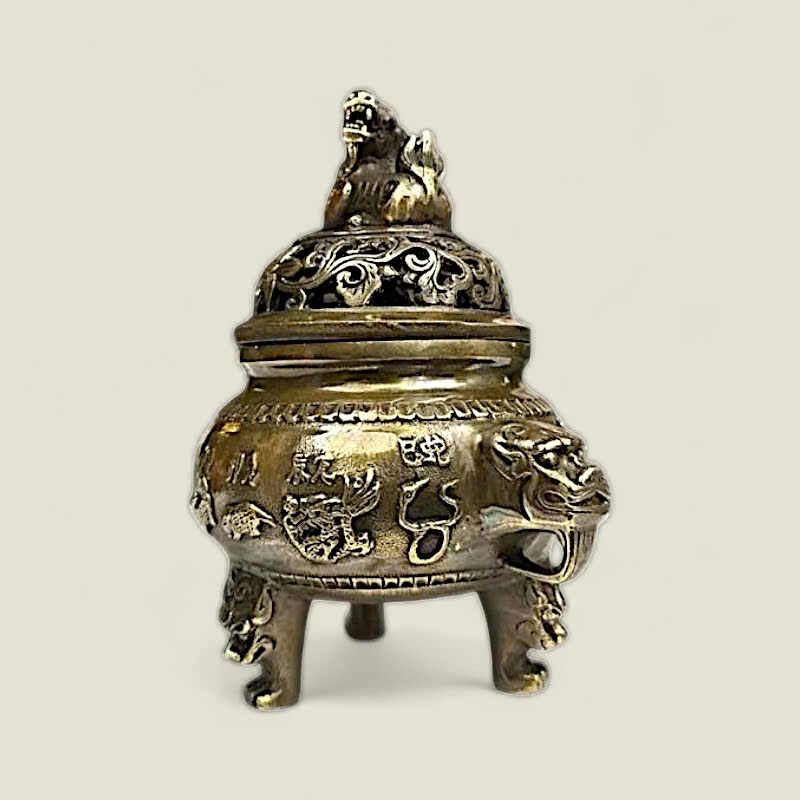 Lư đỉnh xông trầm 12 con giáp 5 Lư đỉnh xông trầm 12 con giáp - Ảnh 5