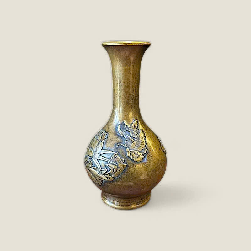 Đôi Bình Đồng Sen Điệp Vấn Luân Hồi 5 Đôi Bình Đồng Sen Điệp Vấn Luân Hồi - Ảnh 5