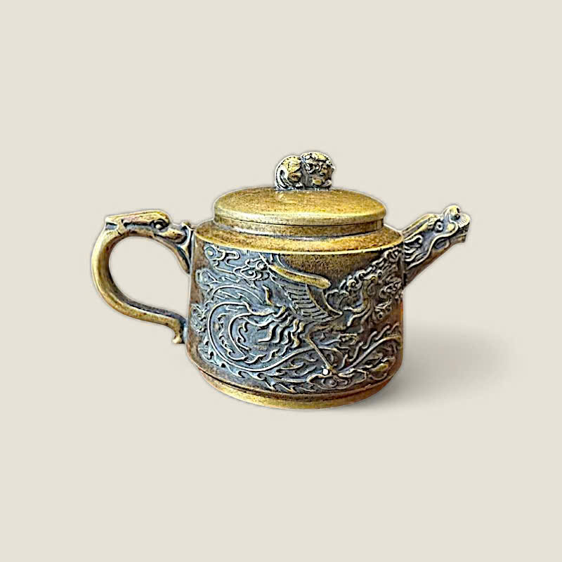 Ấm Tích Đồng Long Phụng Sum Vầy 2 Ấm Tích Đồng Long Phụng Sum Vầy - Ảnh 2