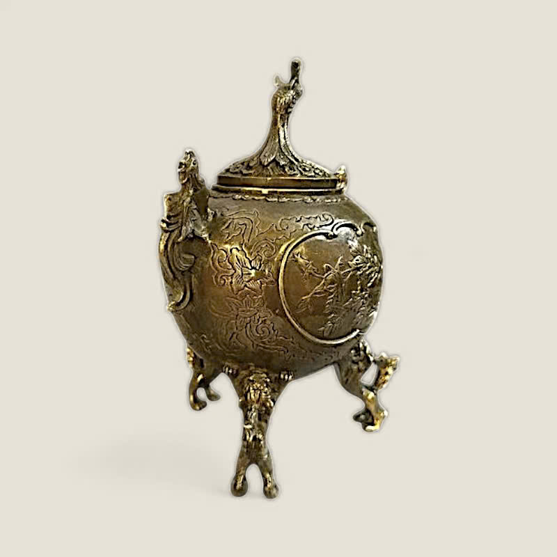 Lư xông Lân vờn cầu - Song Hạc 5 Lư xông Lân vờn cầu - Song Hạc - Ảnh 5