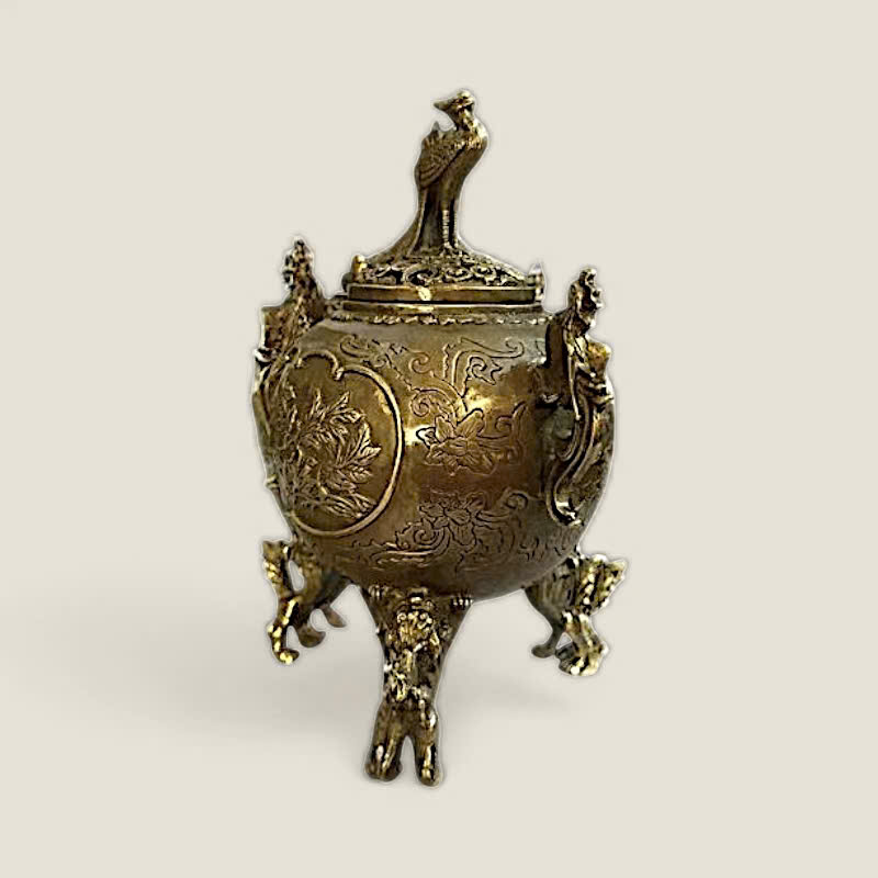 Lư xông Lân vờn cầu - Song Hạc 4 Lư xông Lân vờn cầu - Song Hạc - Ảnh 4