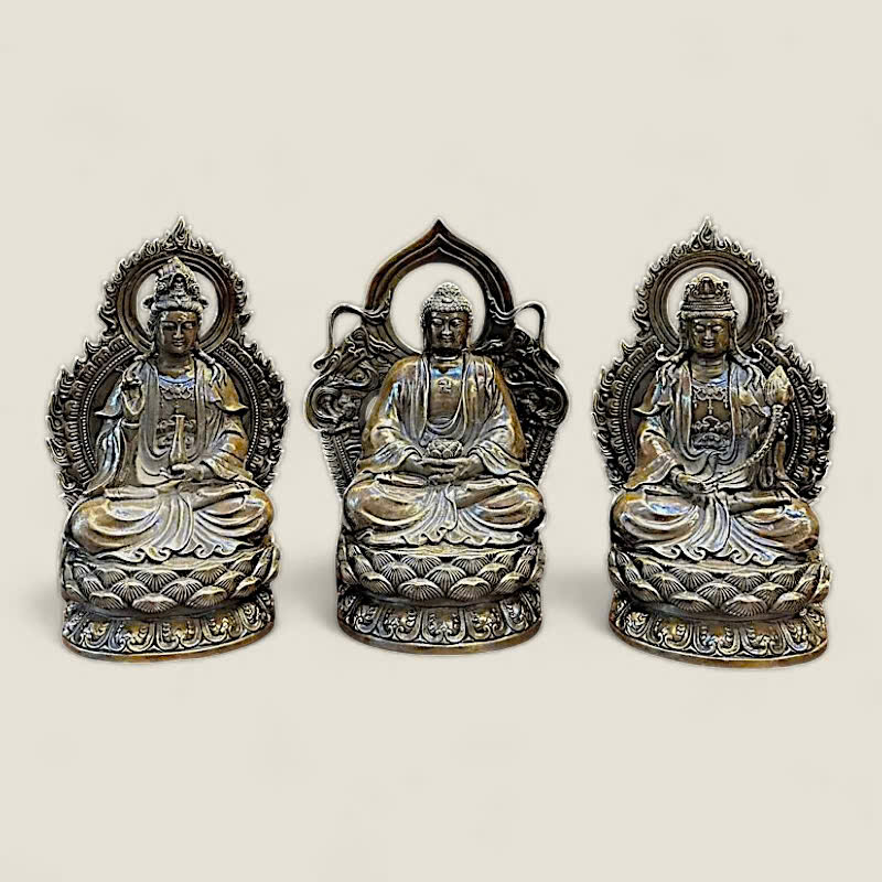 Bộ Tượng Tam Thế Phật size nhỏ để bàn 1 Bộ Tượng Tam Thế Phật size nhỏ để bàn