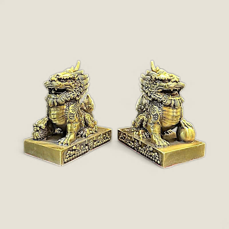 Cặp Tượng Kỳ Lân đuôi lửa 4 Cặp Tượng Kỳ Lân đuôi lửa - Ảnh 4