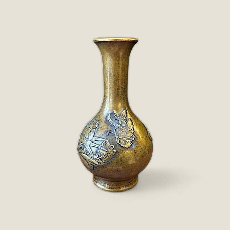 Đôi Bình Đồng Sen Điệp Vấn Luân Hồi 4 Đôi Bình Đồng Sen Điệp Vấn Luân Hồi - Ảnh 4