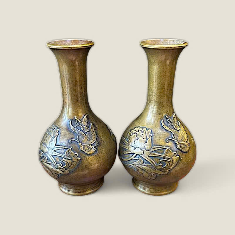 Đôi Bình Đồng Sen Điệp Vấn Luân Hồi 3 Đôi Bình Đồng Sen Điệp Vấn Luân Hồi - Ảnh 3